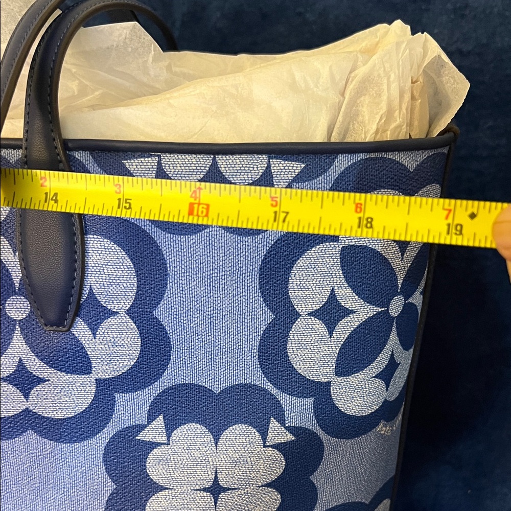 Kate Spade Navy and Cream Patterned Tote New with tag - Picture 4 of 5
